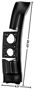1964 1965 TAIL LAMP MOUNTING PANEL. LEFT, EL CAMINO (ea)