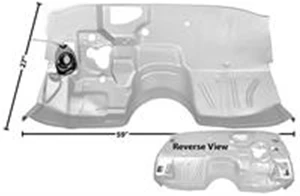 1968-72 Chevelle Firewall Panel (Heater Delete)Hardtop or El Camino