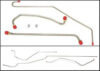 1968 Convertible front to rear brake line kit (Stainless Steel)
