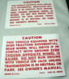 1972 Chevelle or El Camino Positraction Decals