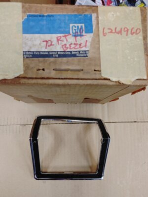 1972 NOS Chevelle RH Parking Light Bezel (RH ONLY)