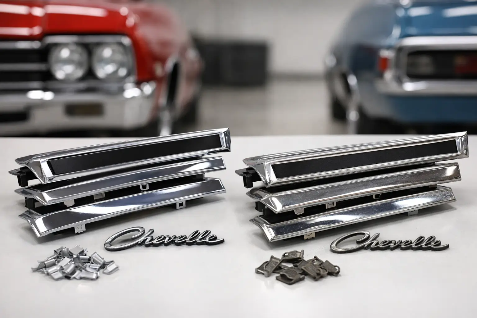 Reproduction vs NOS Chevelle Trim