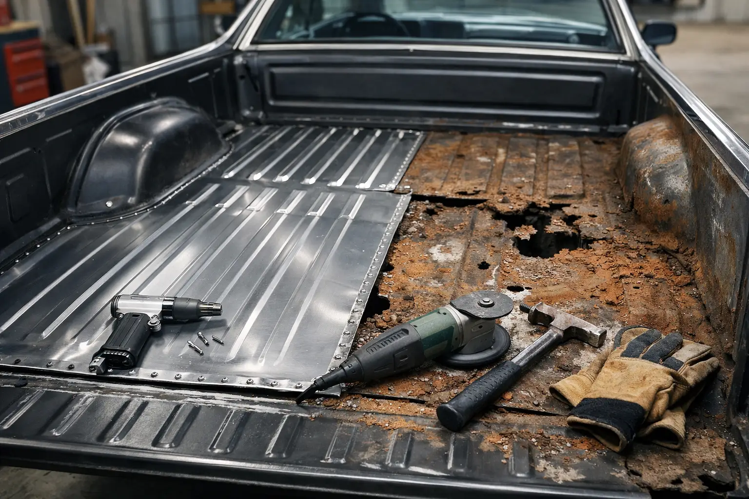 El Camino Bed Floor Repair Example